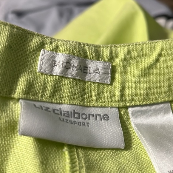 Lizsport Liz Claiborne Michaela Linen Blend Capris Pants Size 6 - Picture 8 of 8